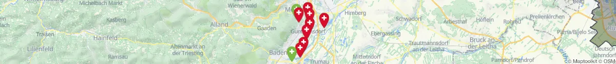 Kartenansicht für Apotheken-Notdienste in der Nähe von Guntramsdorf (Mödling, Niederösterreich)